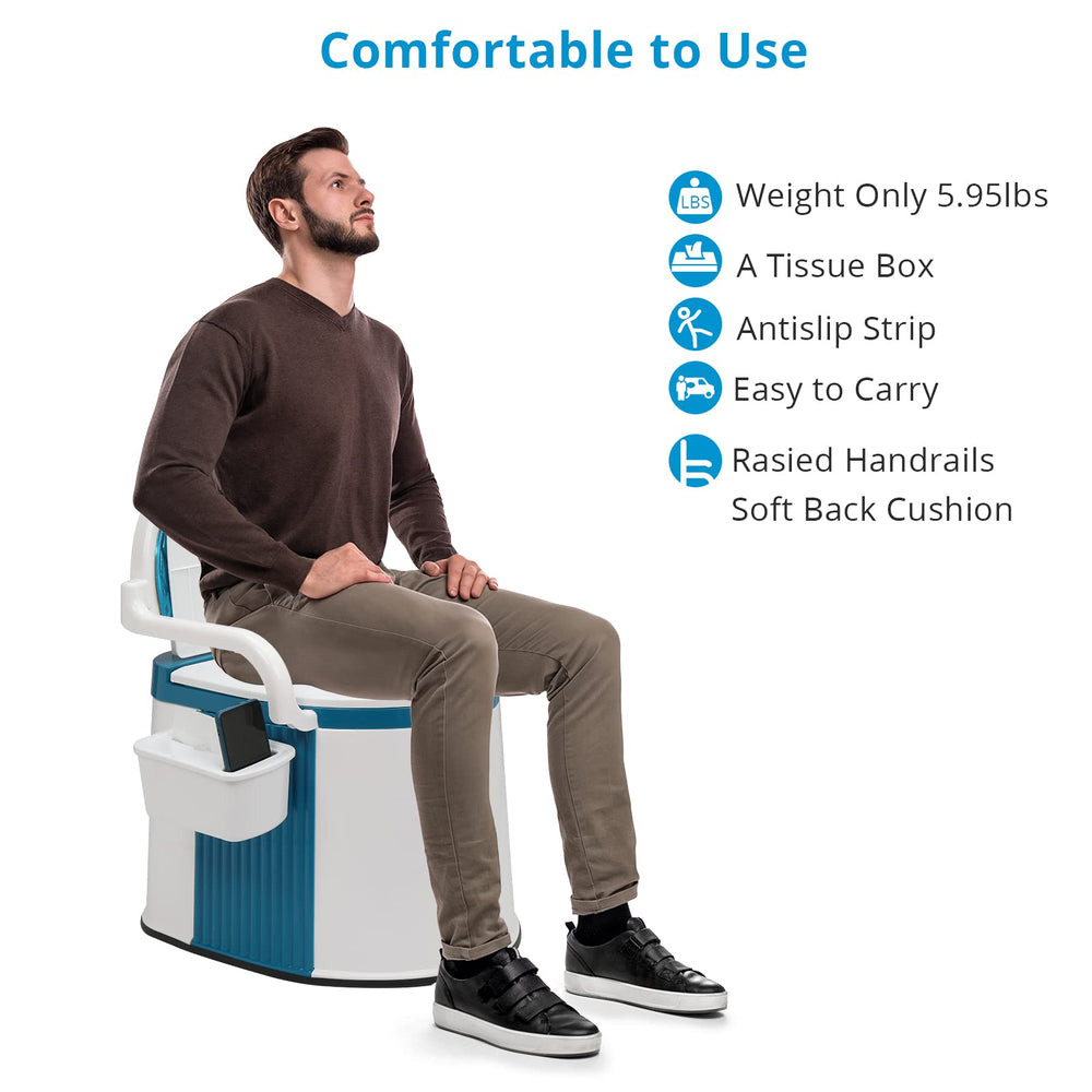Comfort-height seat and lid seal provide odor control on the VINGLI.