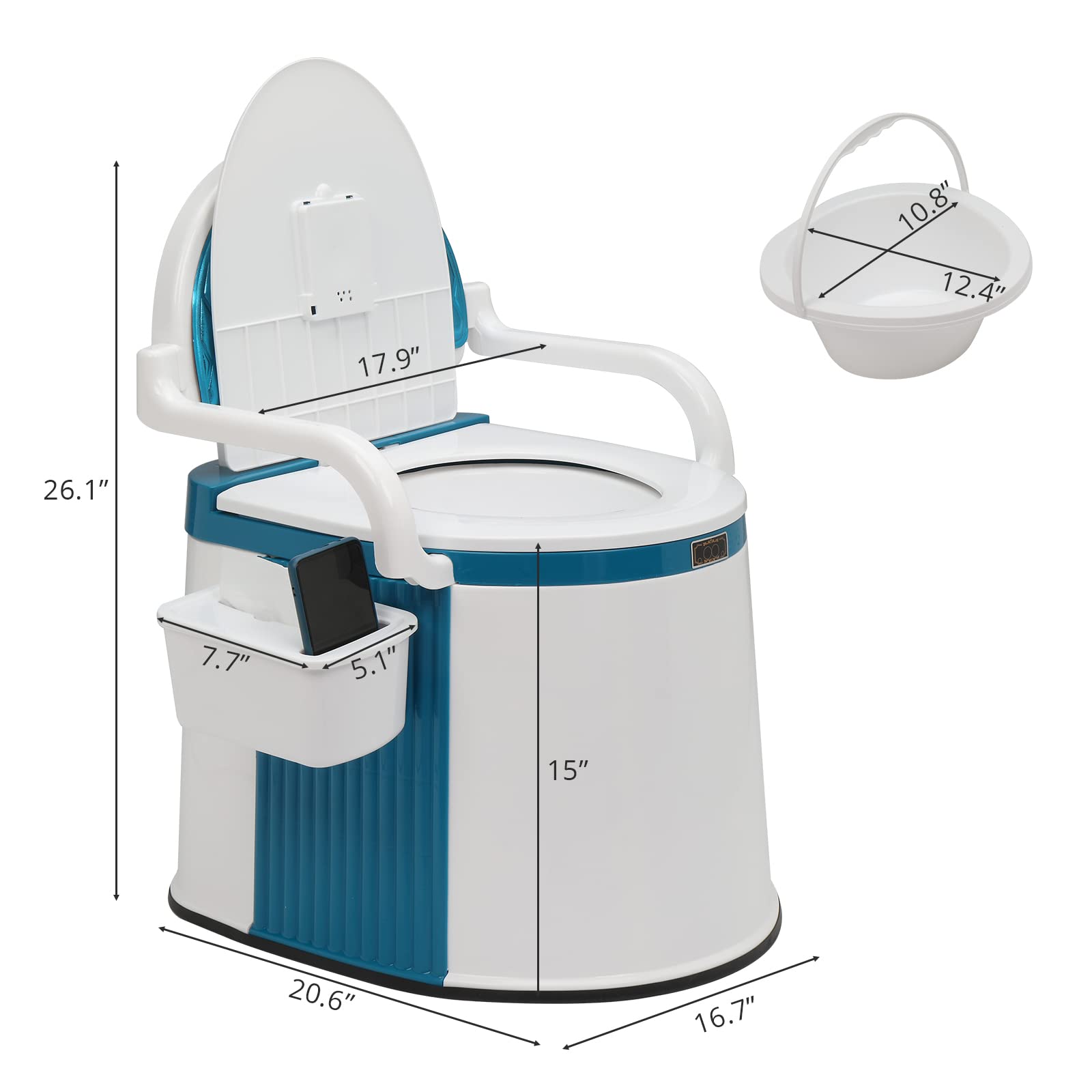 Rugged, versatile VINGLI portable toilet for outdoor and indoor use.