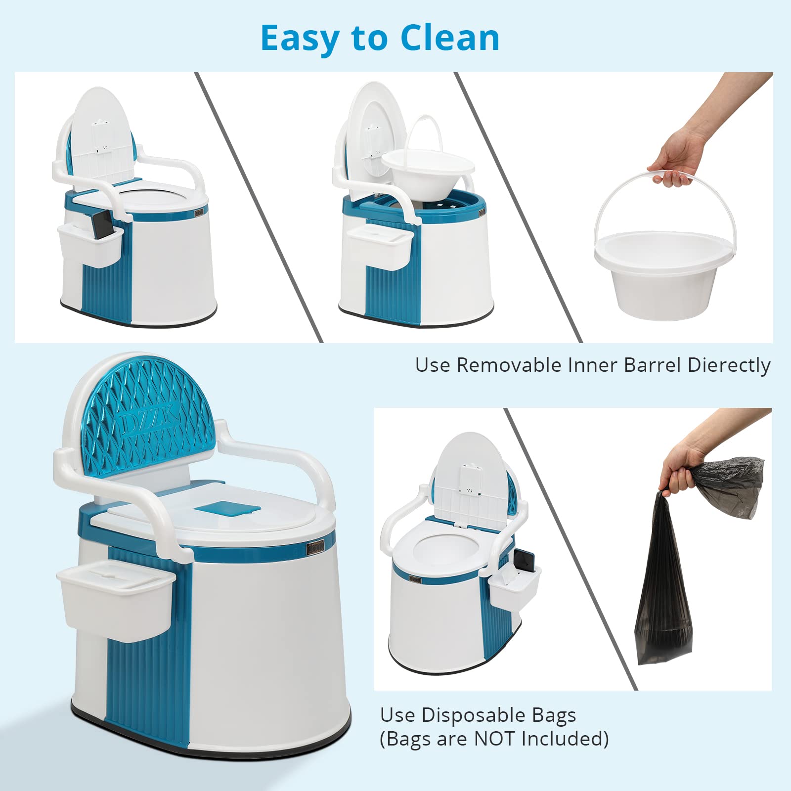 Detachable toilet paper holder doubles as a phone seat on VINGLI.