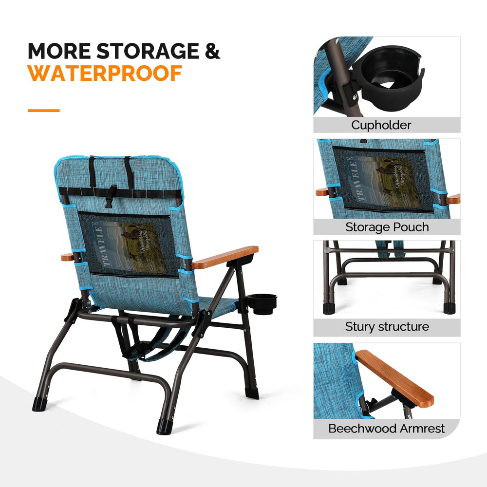 VINGLI aluminum frame, reinforced legs, 300 lb capacity.