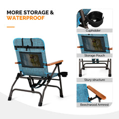 VINGLI aluminum frame, reinforced legs, 300 lb capacity.