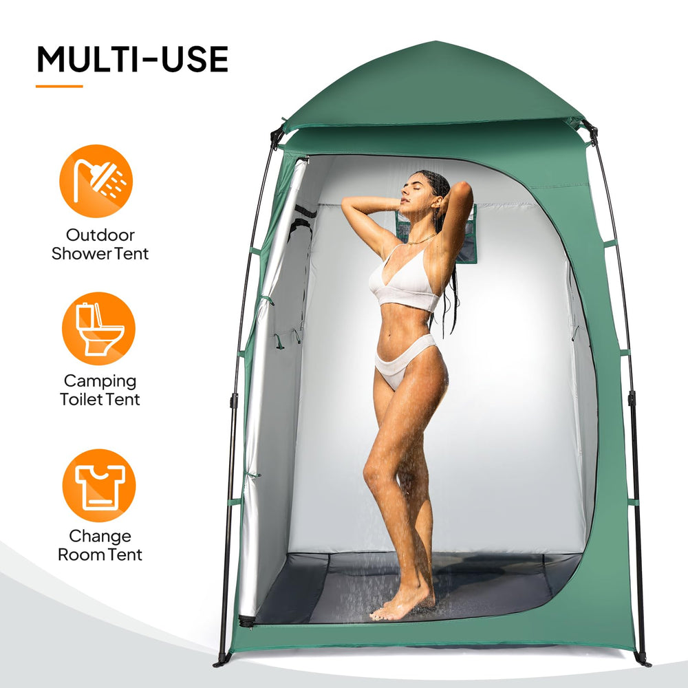 VINGLI shower tent mesh floor drainage keeps feet dry and clean
