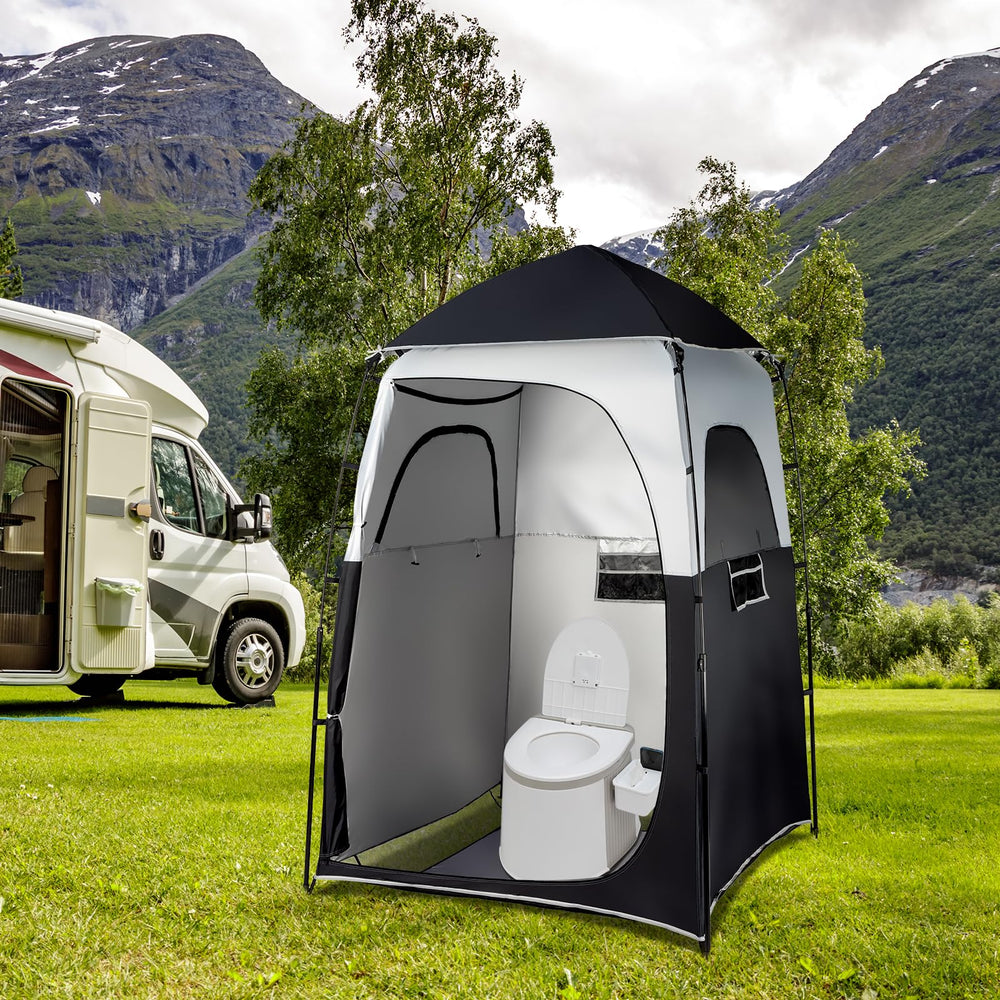 VINGLI shower tent mesh floor supports drainage and quick cleanup