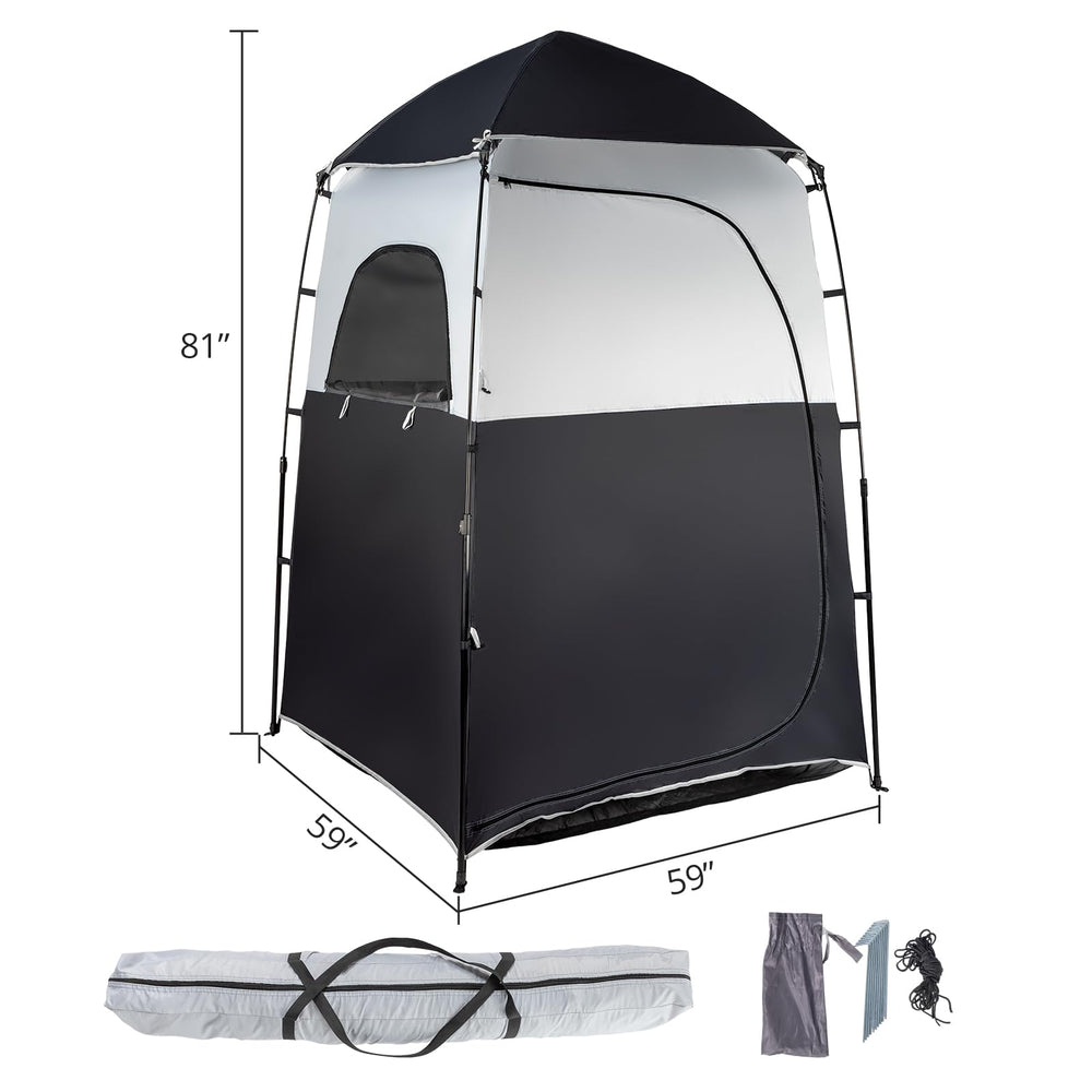 VINGLI privacy tent with silver coating for discreet changing needs