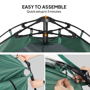 VINGLI tent with storage pockets for towels and accessories