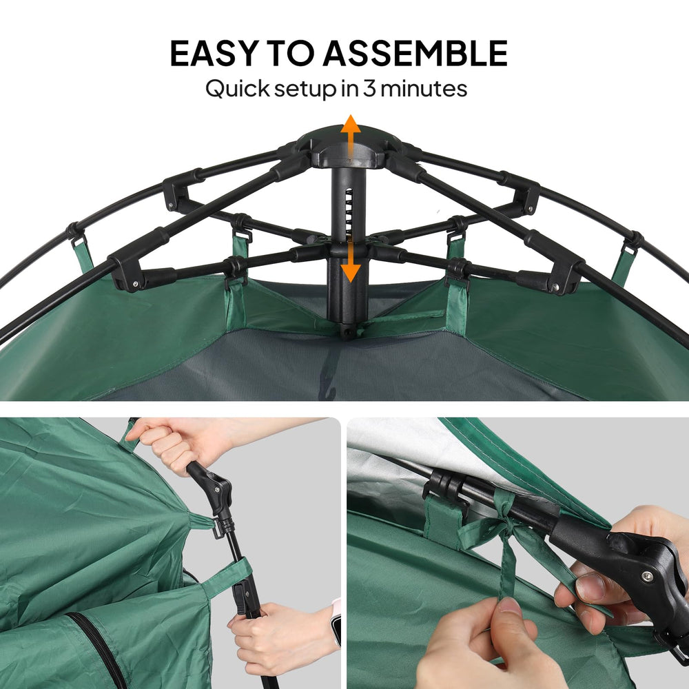 VINGLI tent with storage pockets for towels and accessories