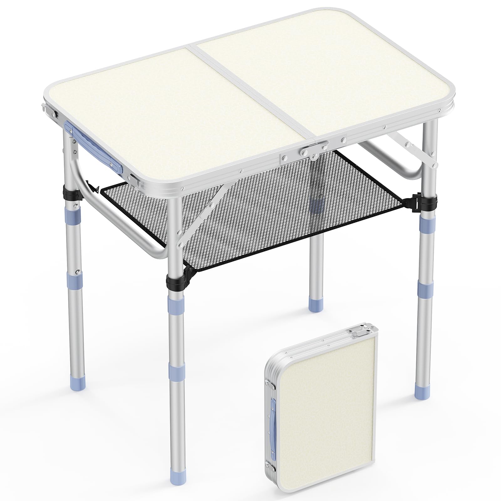 VINGLI small folding table open surface for outdoor meals and games.
