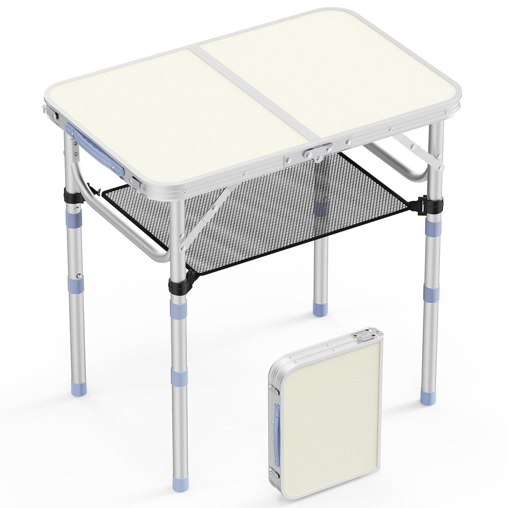 VINGLI small folding table open surface for outdoor meals and games.