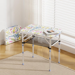 VINGLI folding table folded compactly for quick transport and storage.