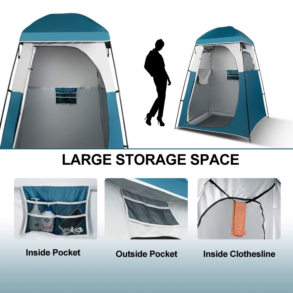 VINGLI sturdy fiberglass frame keeps the tent stable outdoors.