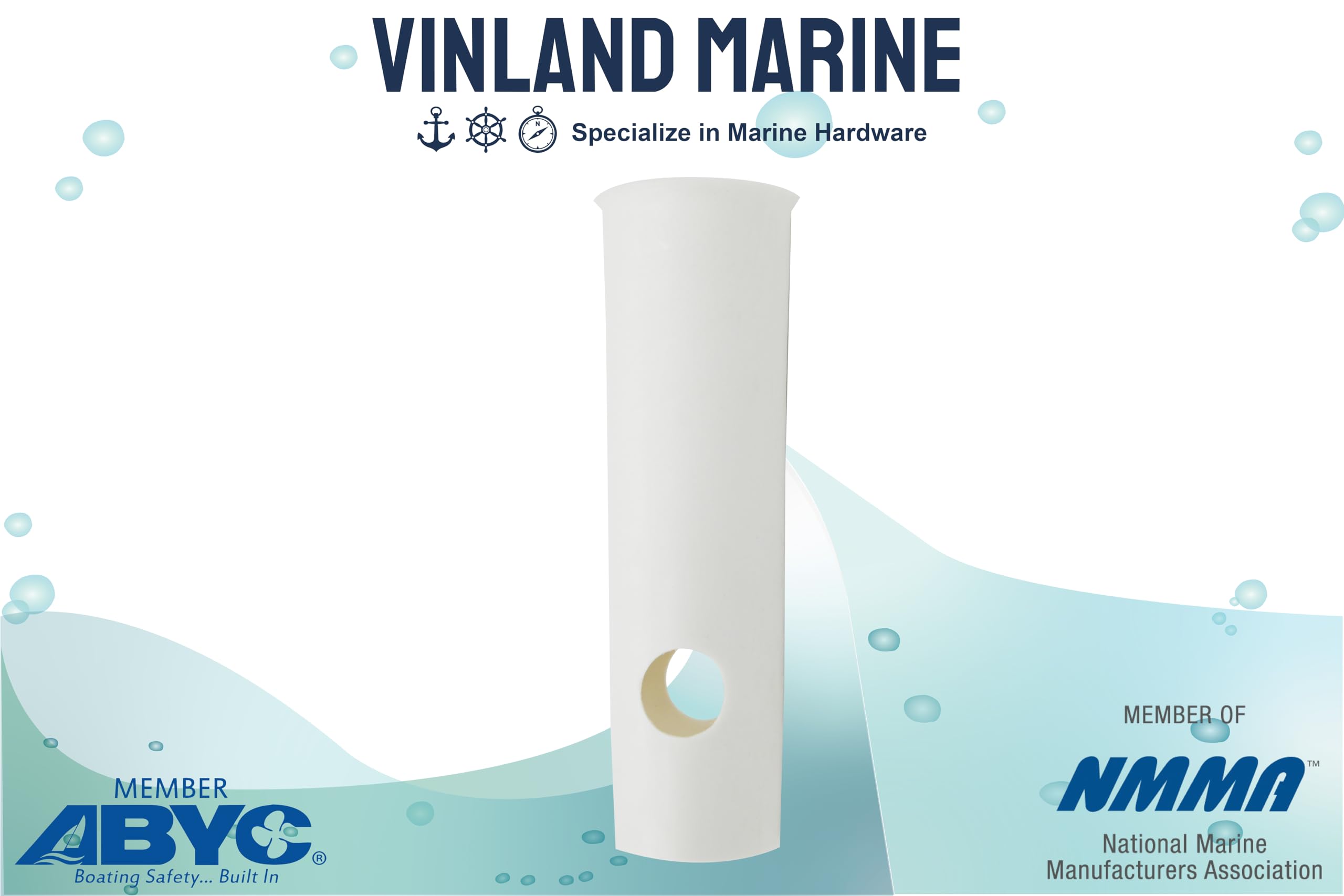 Insert sleeve fits most flared rod holders including aluminum and plastic