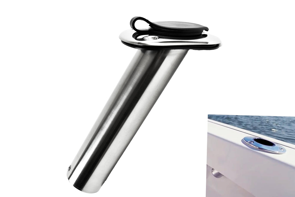 Vinland Marine black rod holder insert enhances compatibility with color-matched setups.