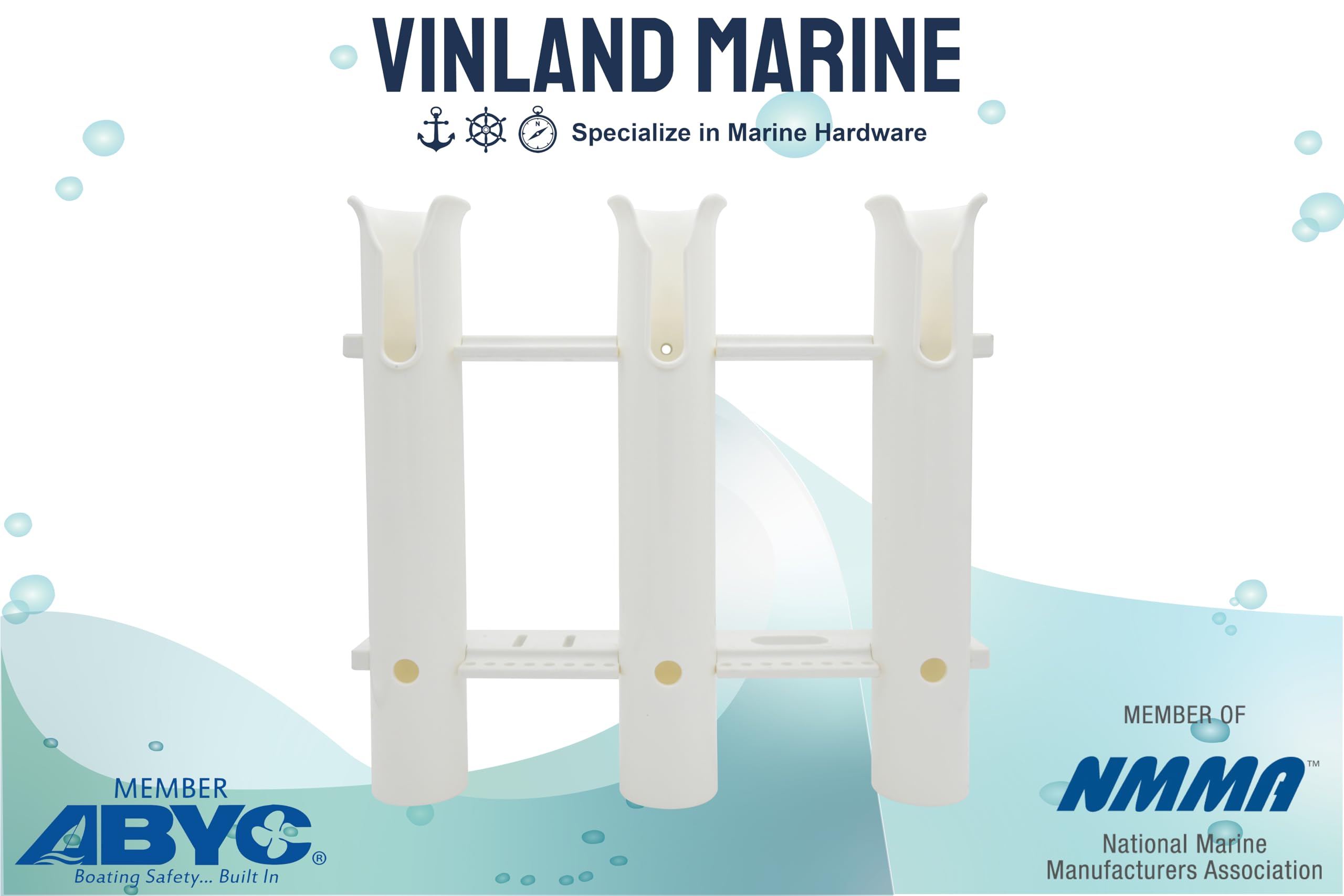 Vinland Marine boat-rod-holder with milk crate setup secures gear on deck.