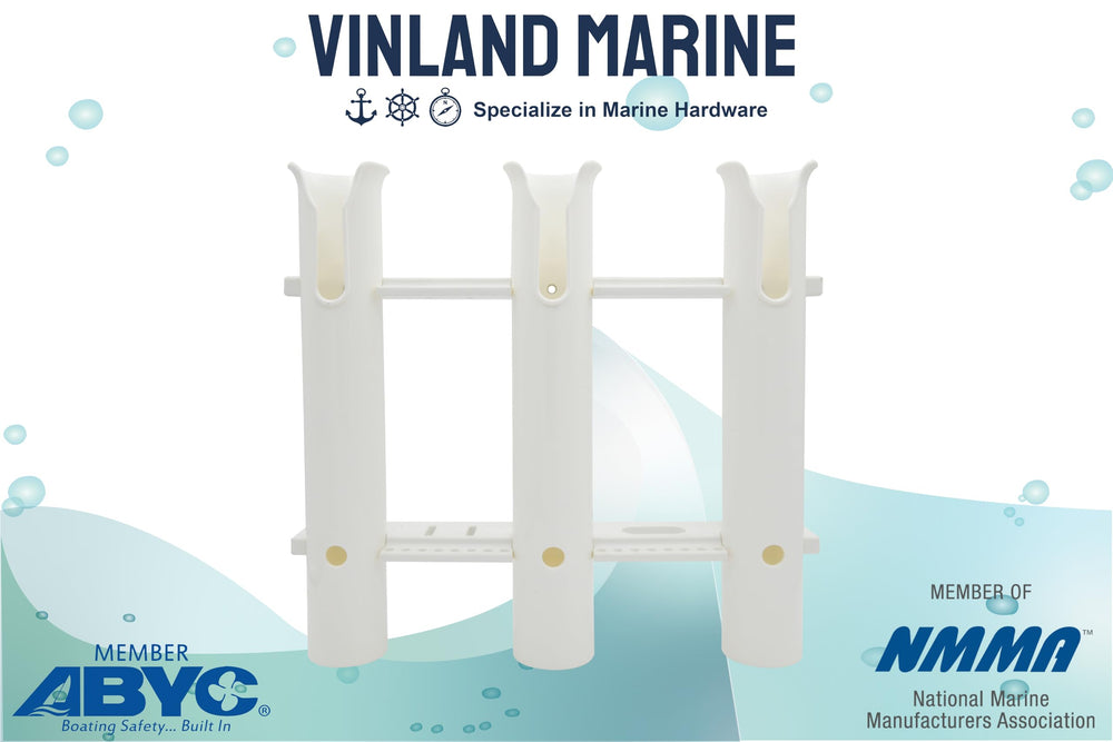 Vinland Marine boat-rod-holder with milk crate setup secures gear on deck.
