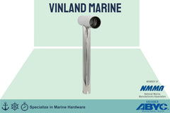 Vinland Marine curved outrigger rod holder installed on boat; straightforward rod management.