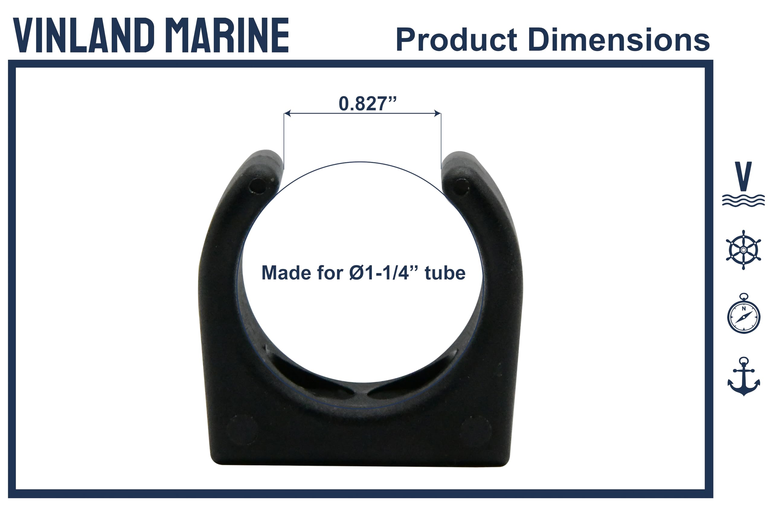 Vinland Marine fishing tool holder clip keeps rods organized and accessible