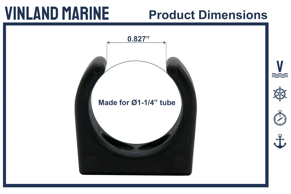 Vinland Marine fishing tool holder clip keeps rods organized and accessible