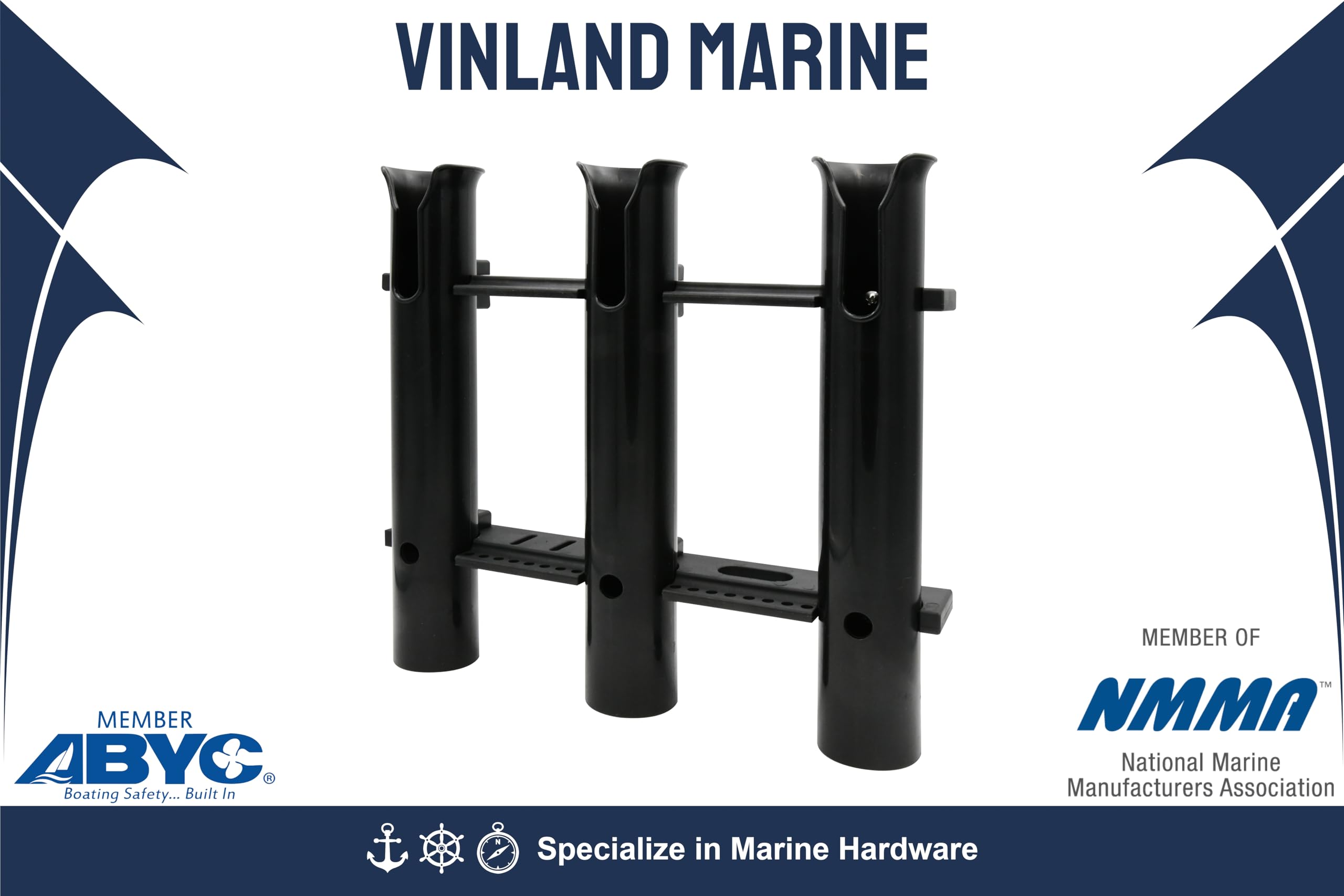 Vinland Marine golf cart rod holder enables quick rod access on the move.