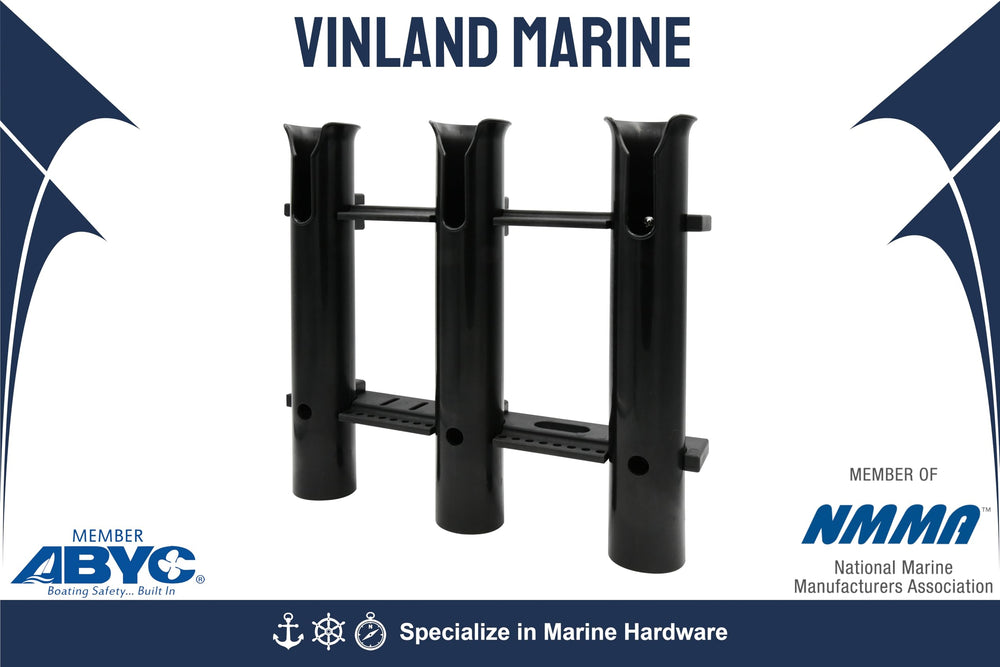 Vinland Marine golf cart rod holder enables quick rod access on the move.