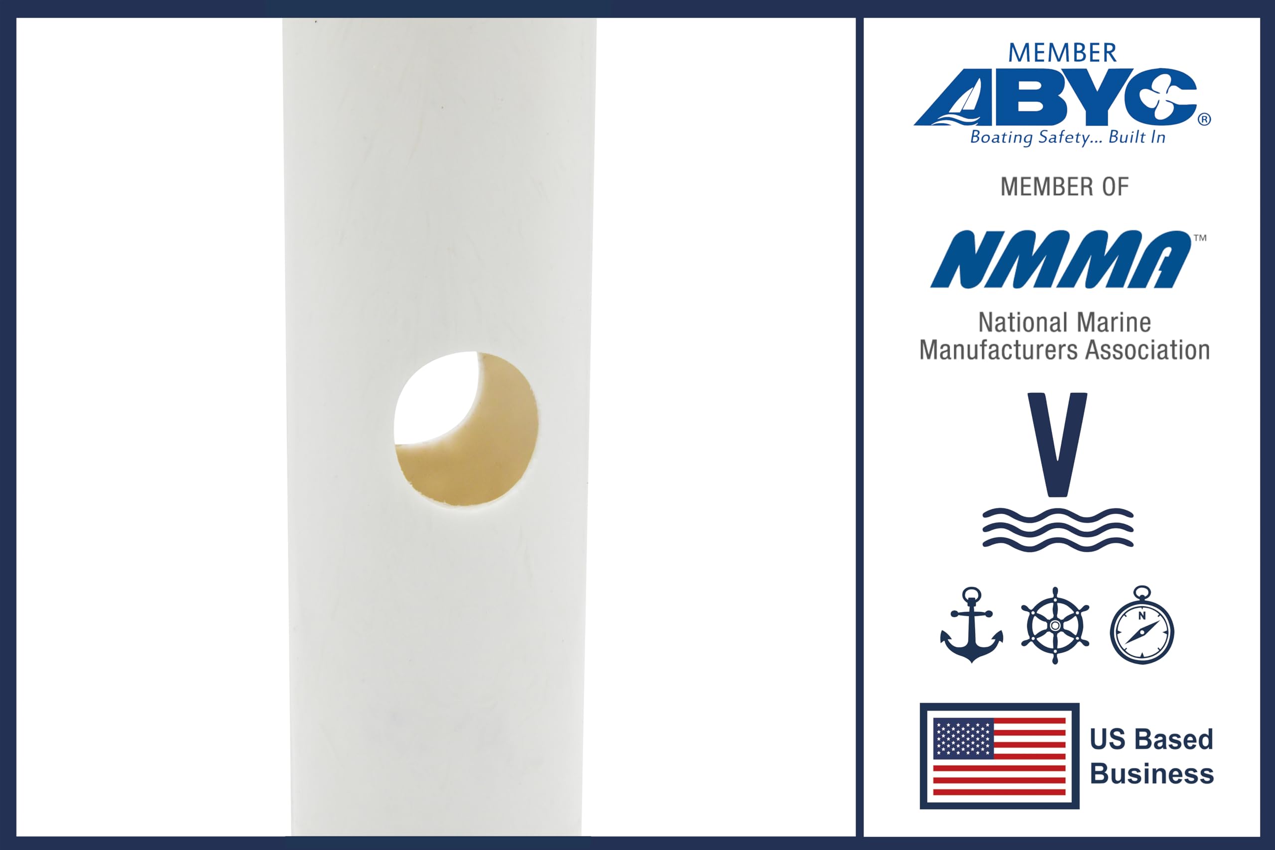 Vinland Marine PVC rod holder liner reduces wear inside rod holders