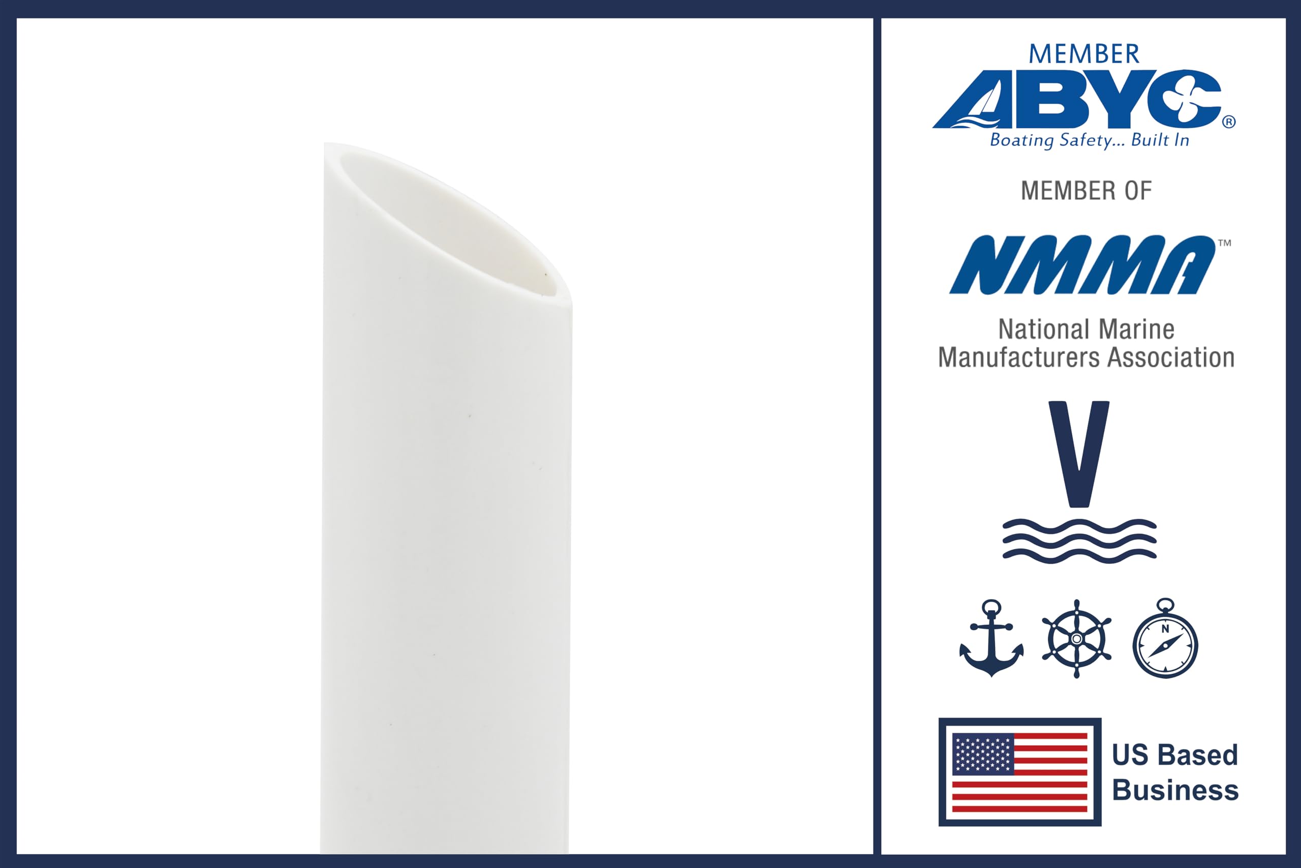 Vinland Marine white polyethylene insert material shown for durable rod protection.