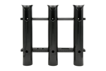 Vinland Marine plastic rod holder wall mount in white and black for organized storage.