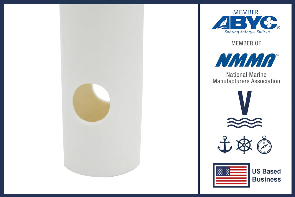 Vinland Marine insert for pontoon rod holders adds protection.