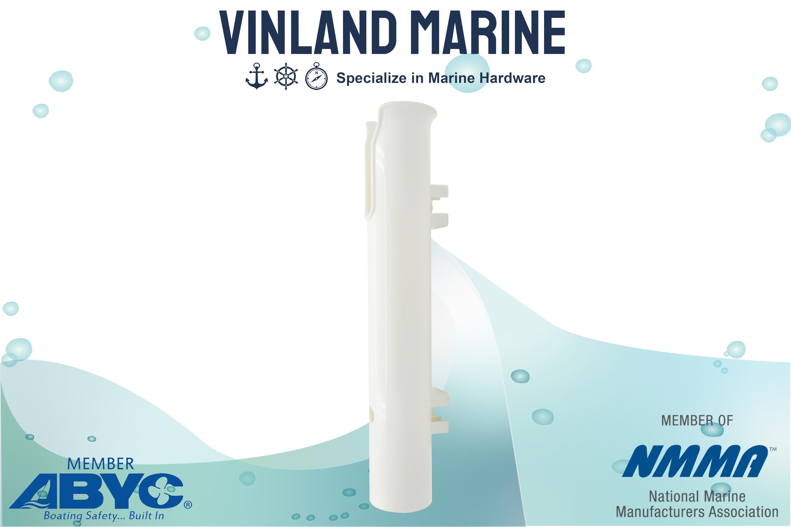 Vinland Marine rod holder secures fishing poles for easy access on a boat