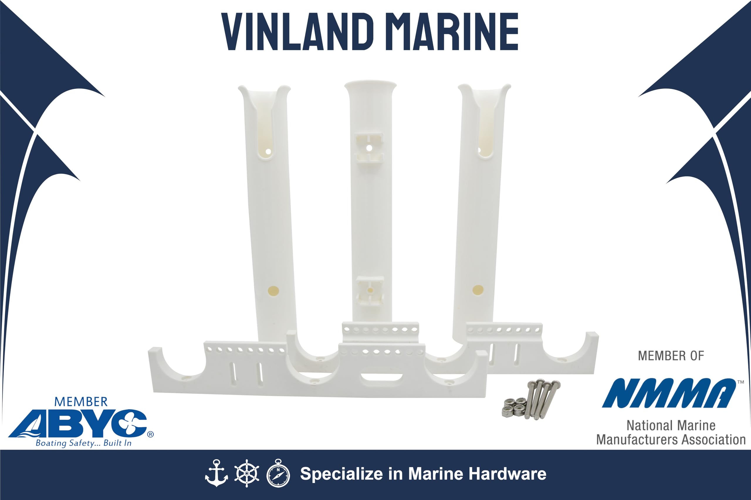 Vinland Marine rod-holder-holds-lures-pliers keeps accessories within reach.