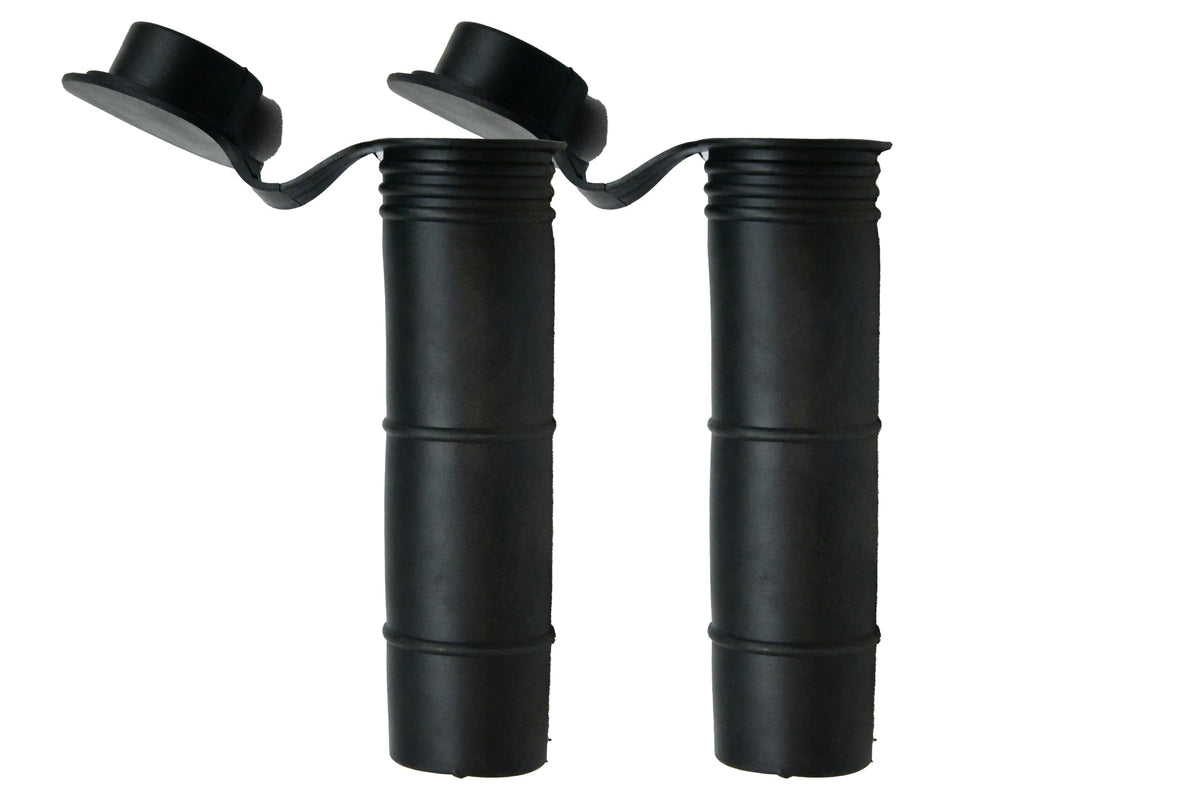 Vinland Marine rod holder liner cap at 15° angle for secure boat mounting.