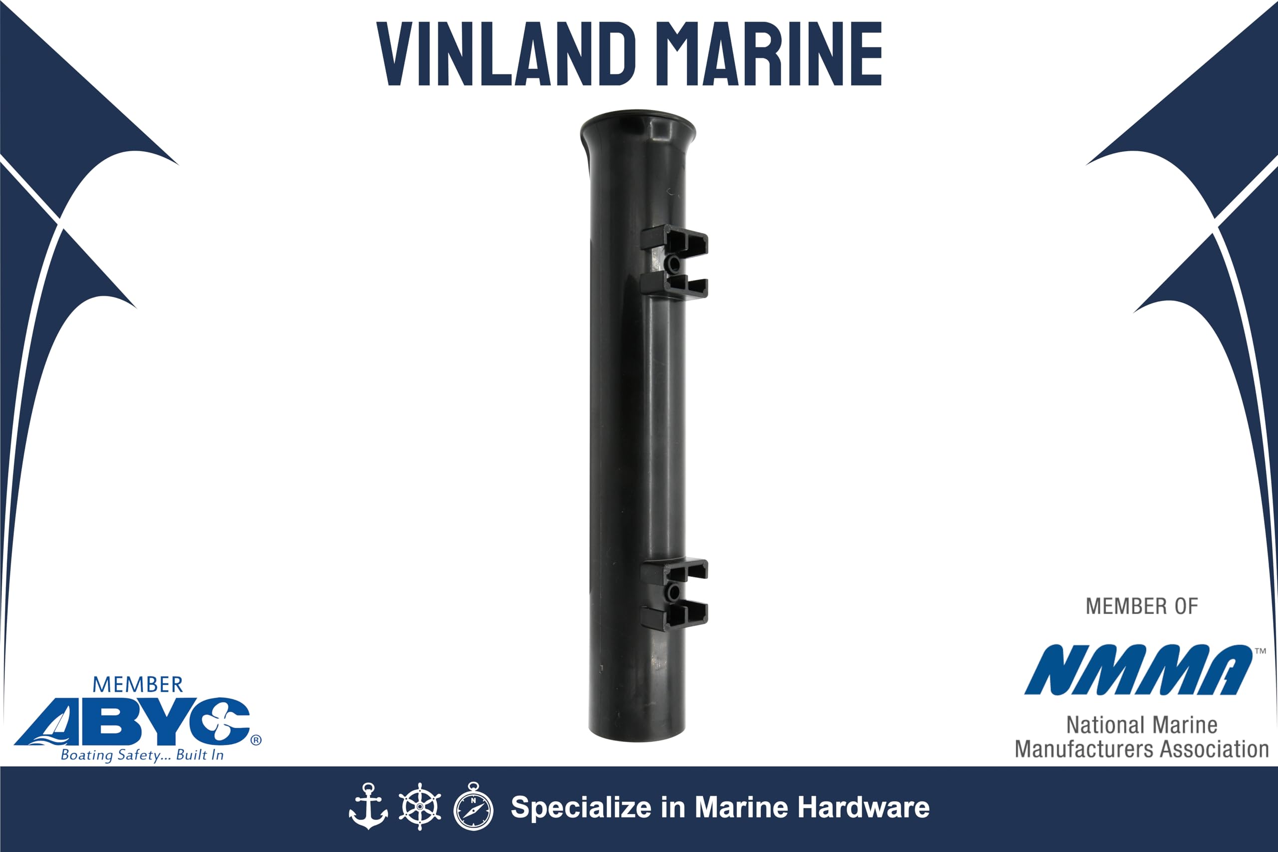 Vinland Marine rod rack for boat helps quick rod access.
