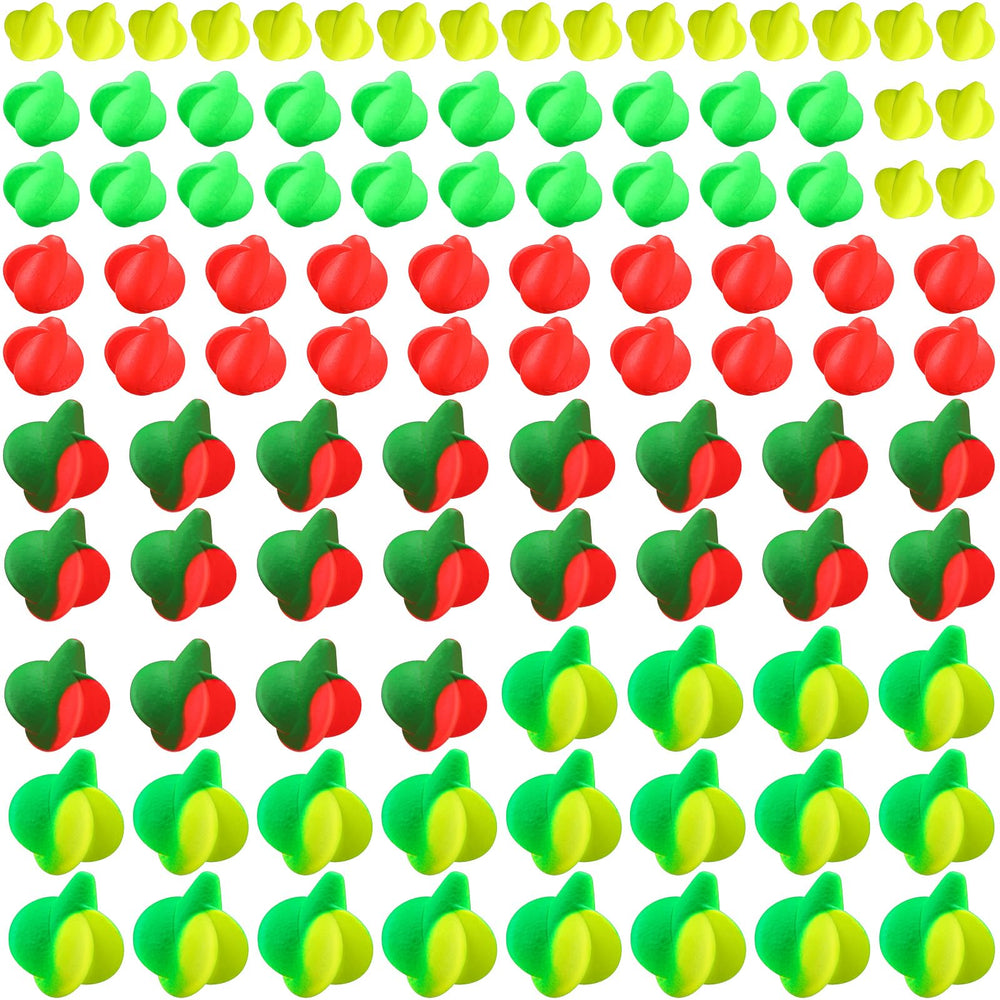 Vinsot 100pcs foam fishing floats set in mixed colors for pompano rigs