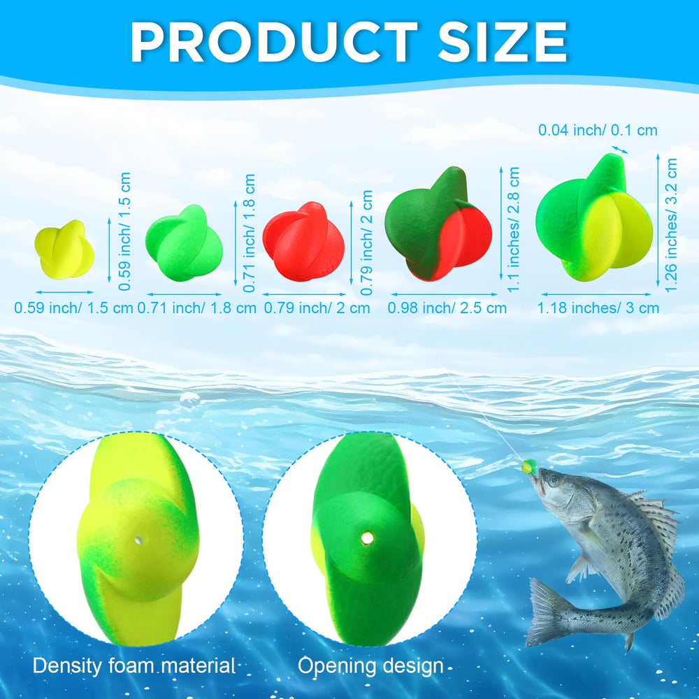 Plane-shaped foam floats in yellow and green for pompano rigs