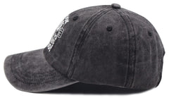Back adjustable buckle closure of washed cotton cap