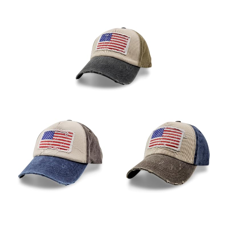 Lifestyle image showing outdoor use of the USA flag baseball cap