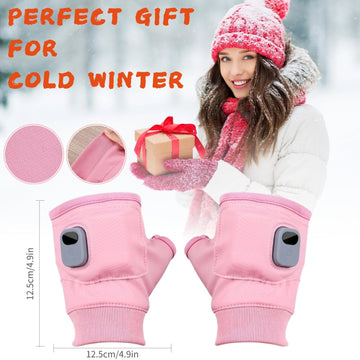 Viohead gloves displaying three heat levels for customizable warmth