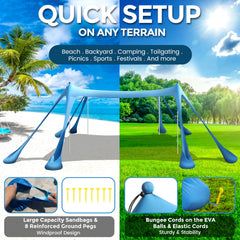 VIONMI 8-sandbags stabilizing design helps wind resistance during breezy days.
