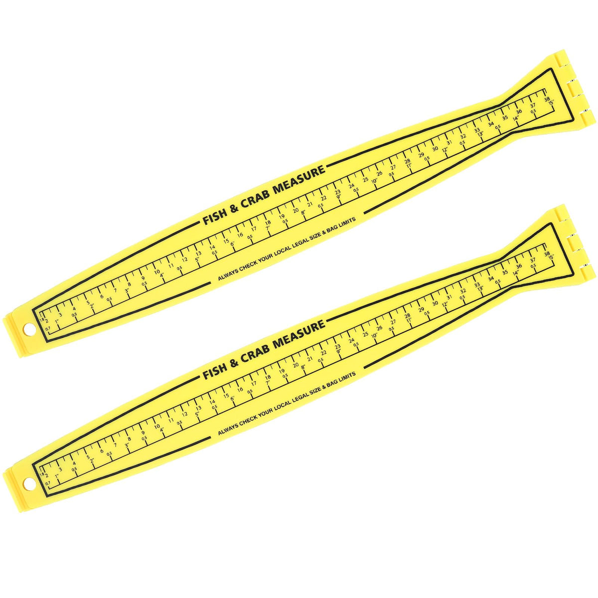 Front view of VioraWhite 2 Pcs Fish Measuring Board