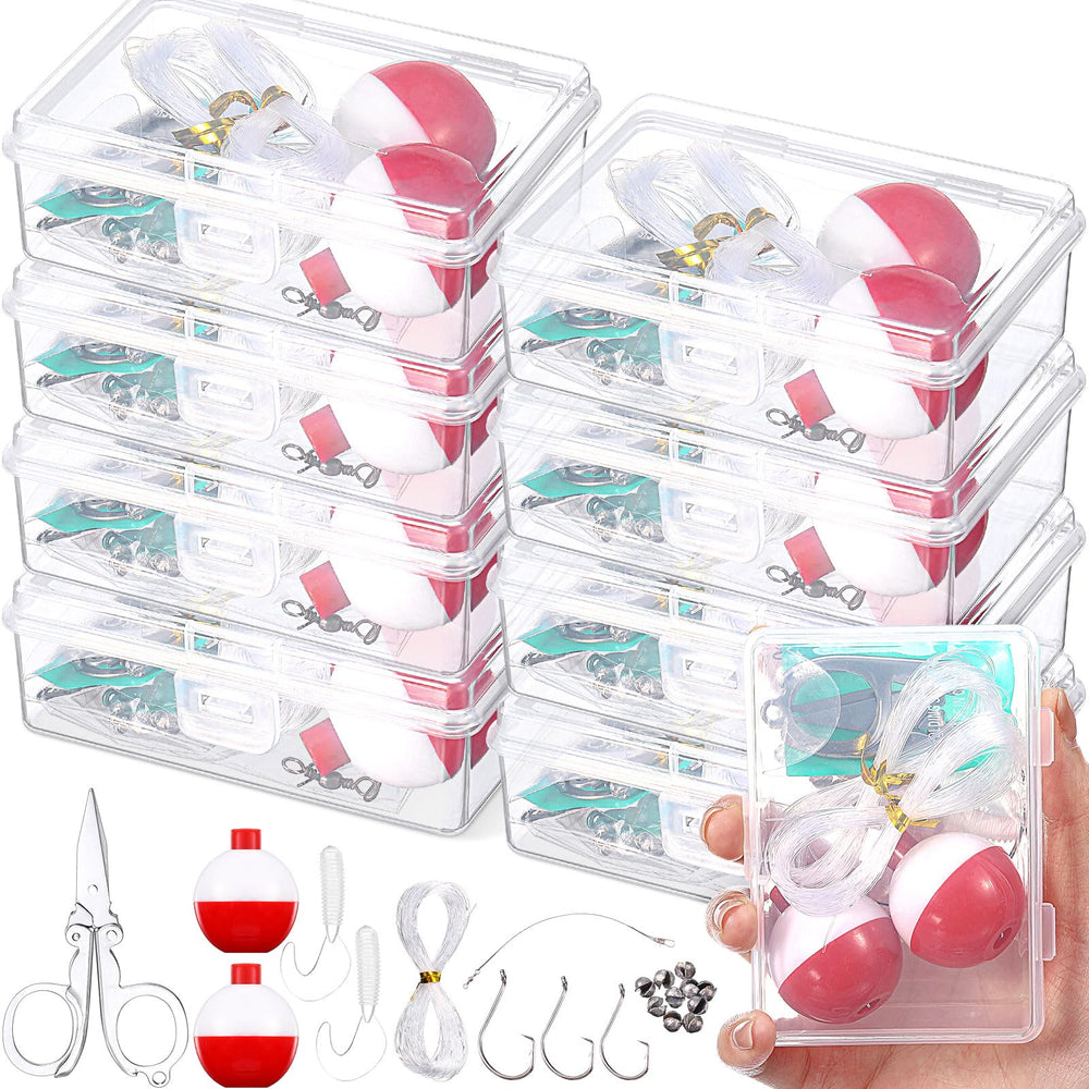 VioraWhite 8-sets mini fishing kit with transparent storage box