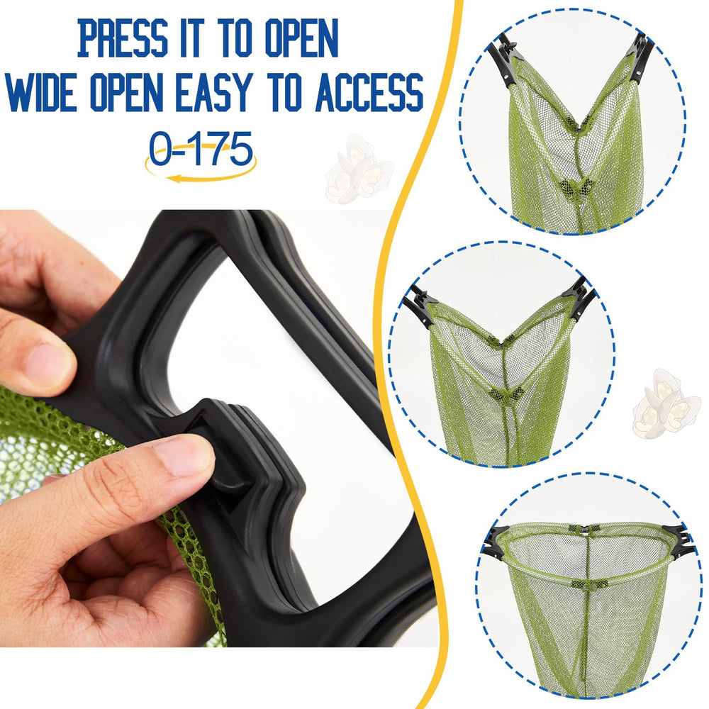 VioraWhite chum bags green easy-cleaning mesh-design facilitates rinsing after use.