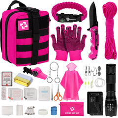 Vioview emergency kit pouch neatly organized for quick access during camping and road trips.