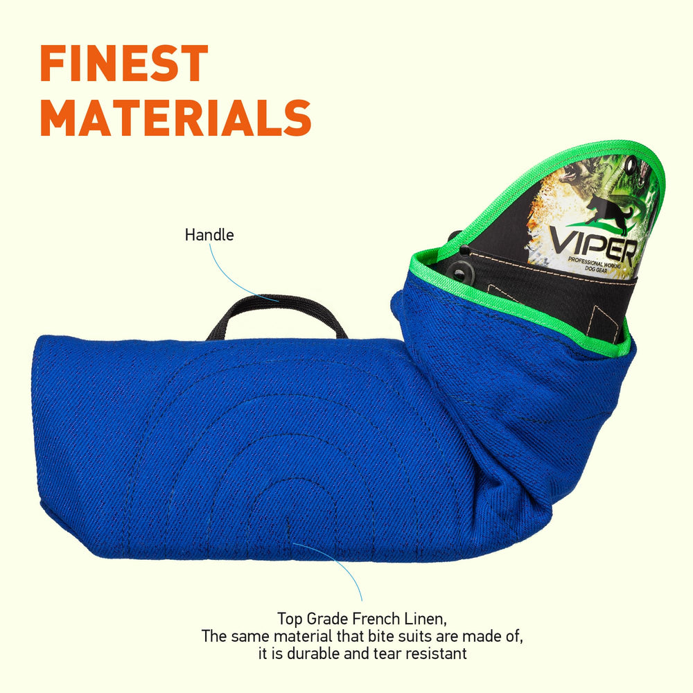 VIPER bite sleeve with synthetic cover for durable grip training