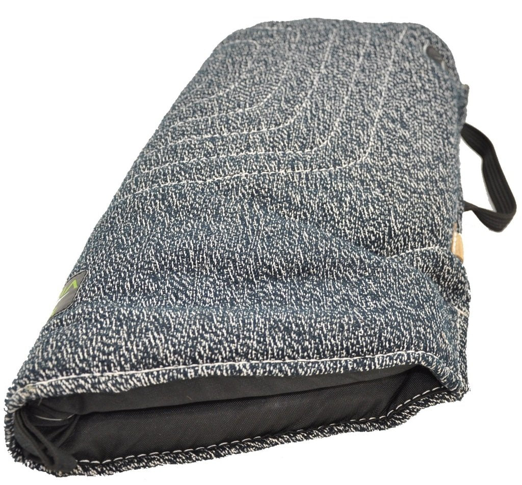 Viper bite sleeve interior with soft-grip handle for secure puppy guidance.