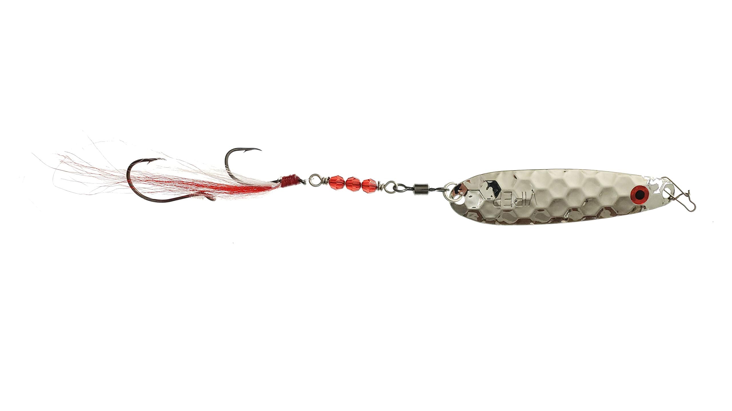 Close-up of Flash-N-Flutter action on Viper Spoon SP1 silver