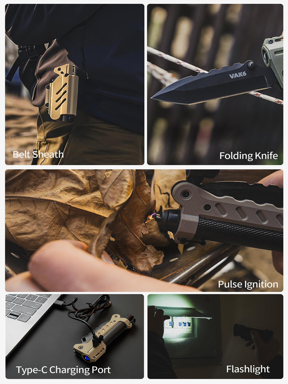 VIPERADE VAK6-S flashlight beam provides even illumination on night hikes.