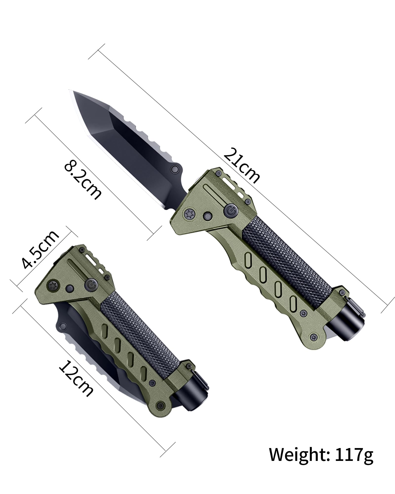VIPERADE VAK6-S knife handle safety lock enables safe, precise cutting.