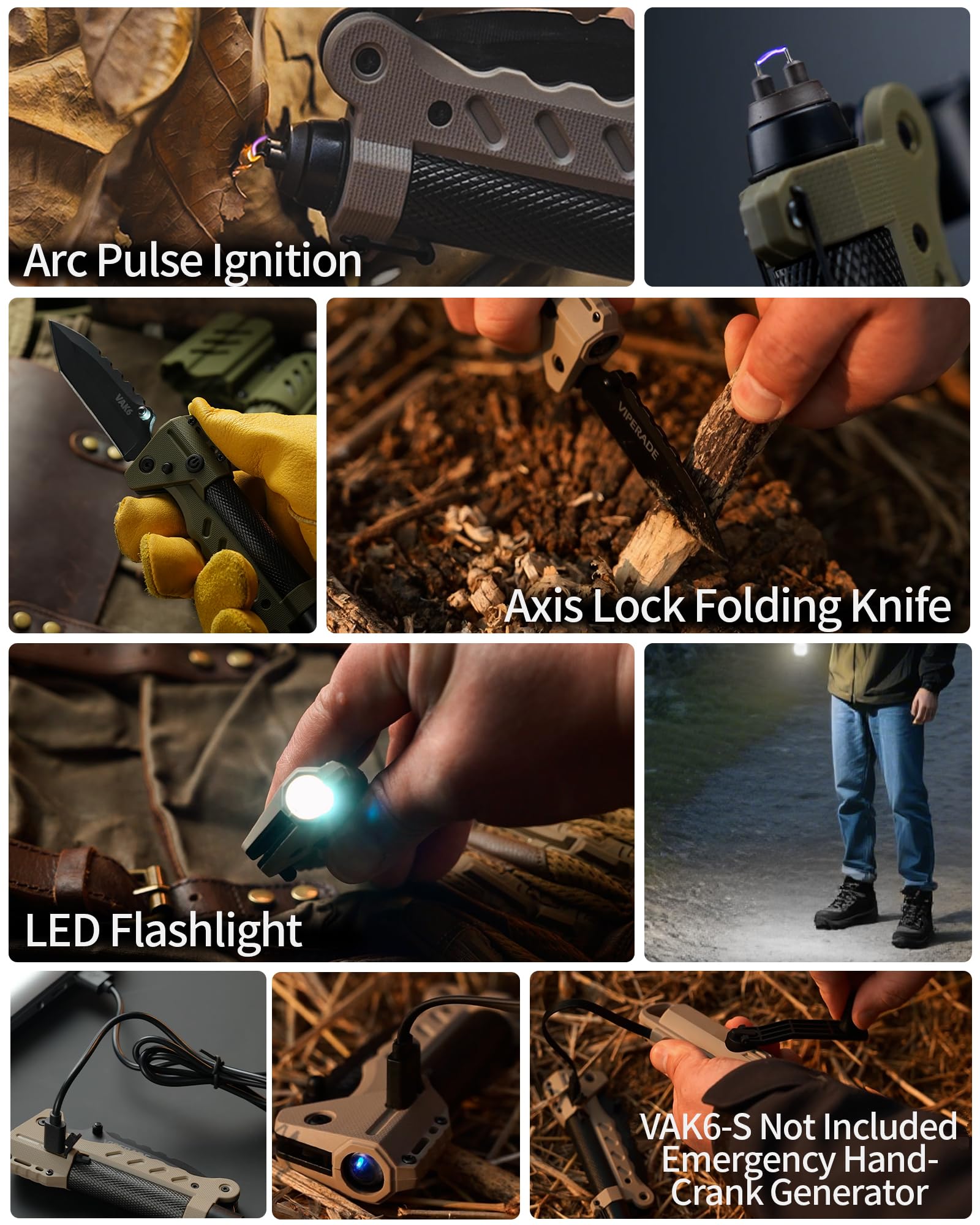 VIPERADE VAK6-S LED flashlight delivers compact, reliable campsite lighting.