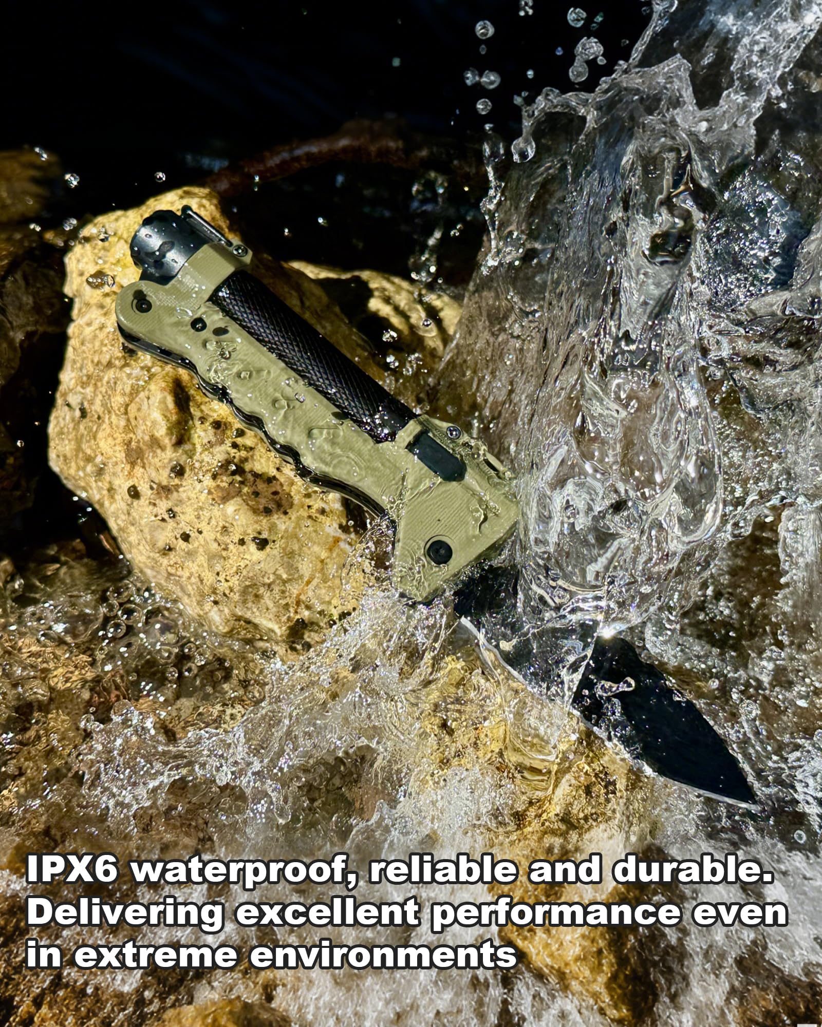 VIPERADE VAK6-S rubber sheath with back clip for secure belt carry.