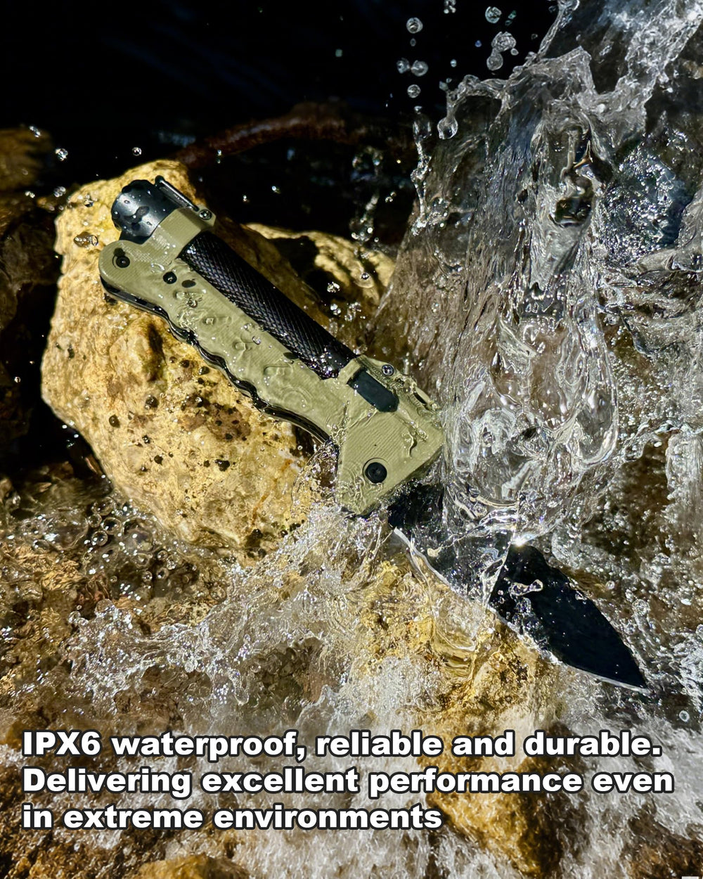 VIPERADE VAK6-S rubber sheath with back clip for secure belt carry.