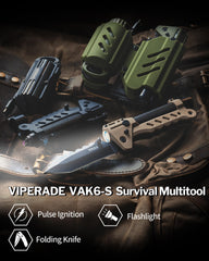 VIPERADE VAK6-S stonewash finish offers rugged look and corrosion resistance.